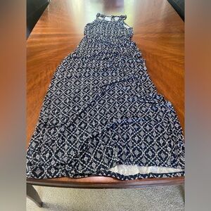 Papermoon Dark Blue and White Maxi Dress Size L